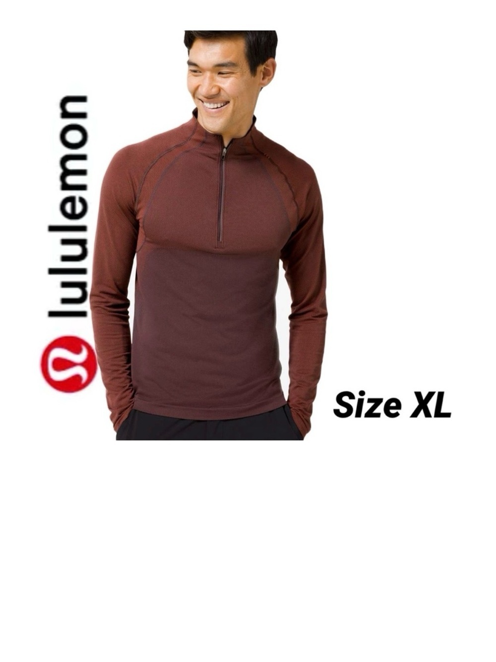 Lululemon Metal Vent Tech 1/2 Zip Mens  XL